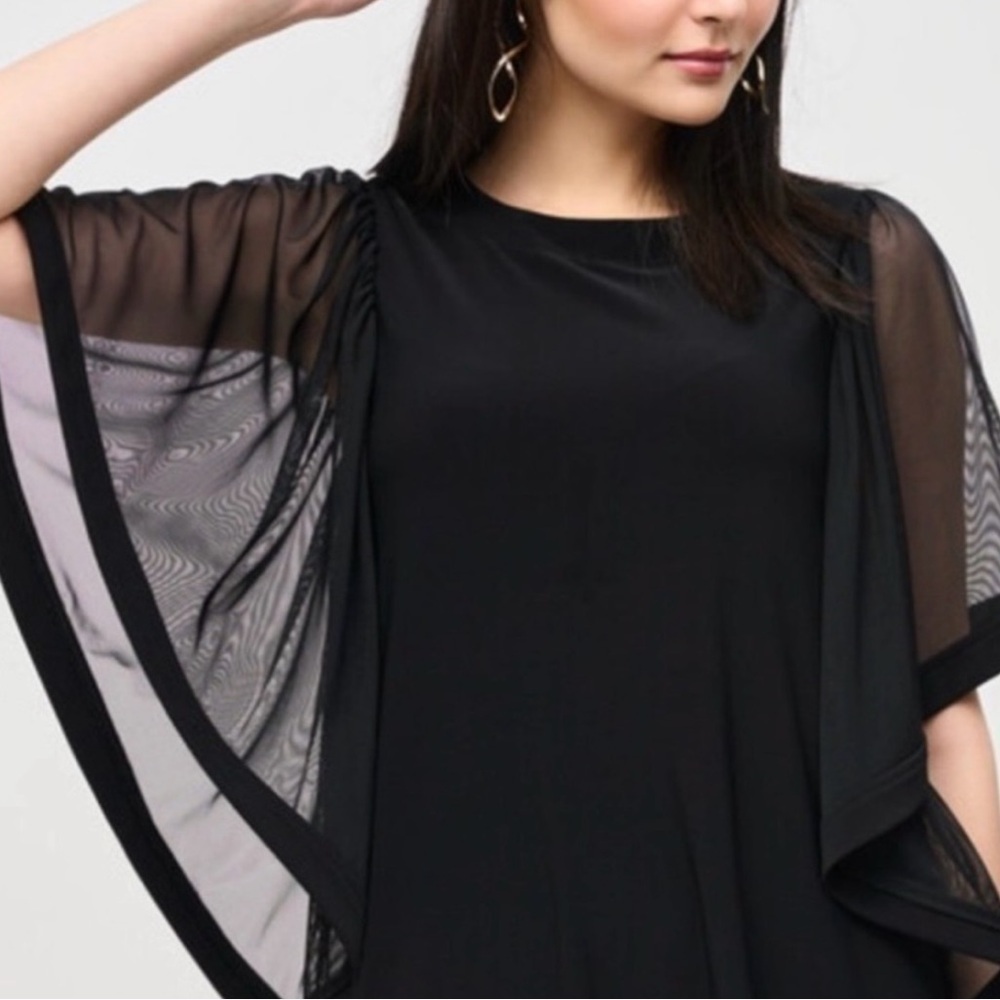 ANTHROPOLOGIE THML Velvet Sheer Sleeve Top